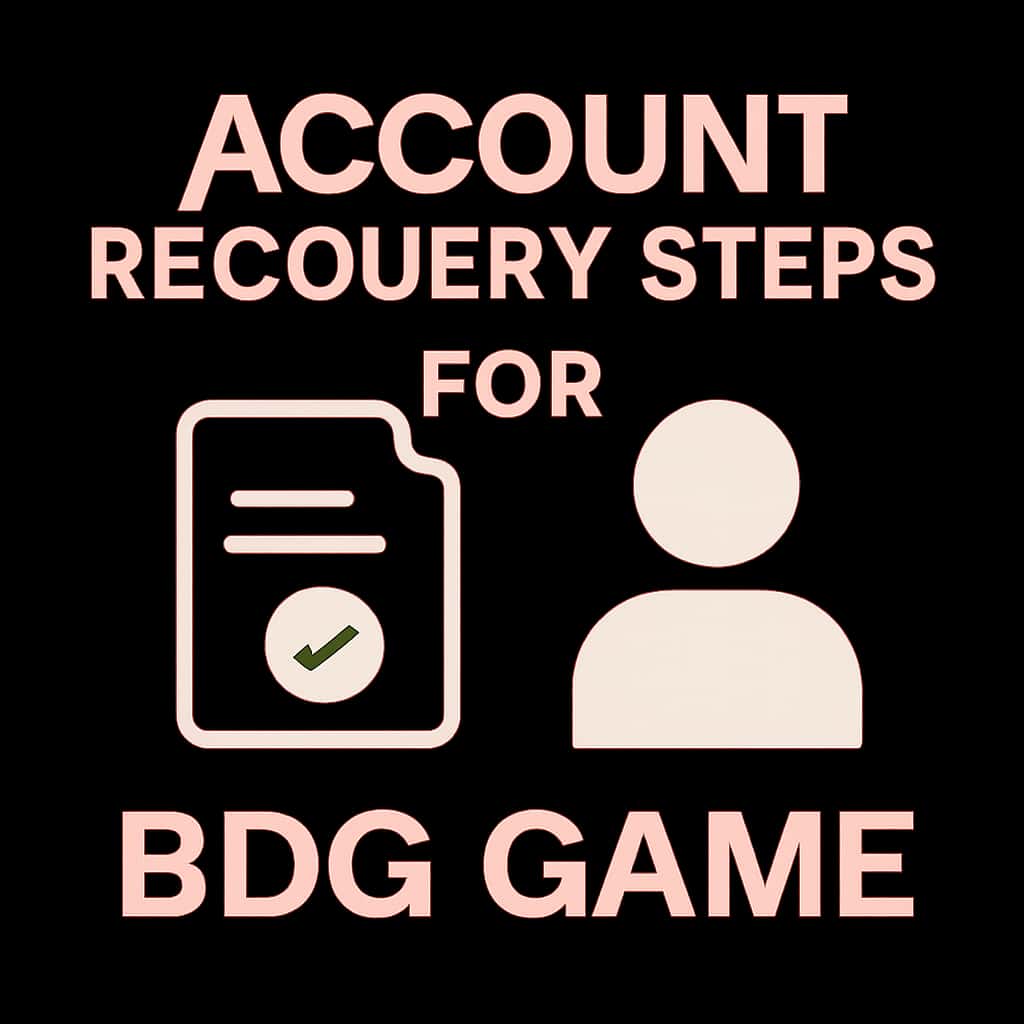 Icon representing account recovery steps for BDG Game.