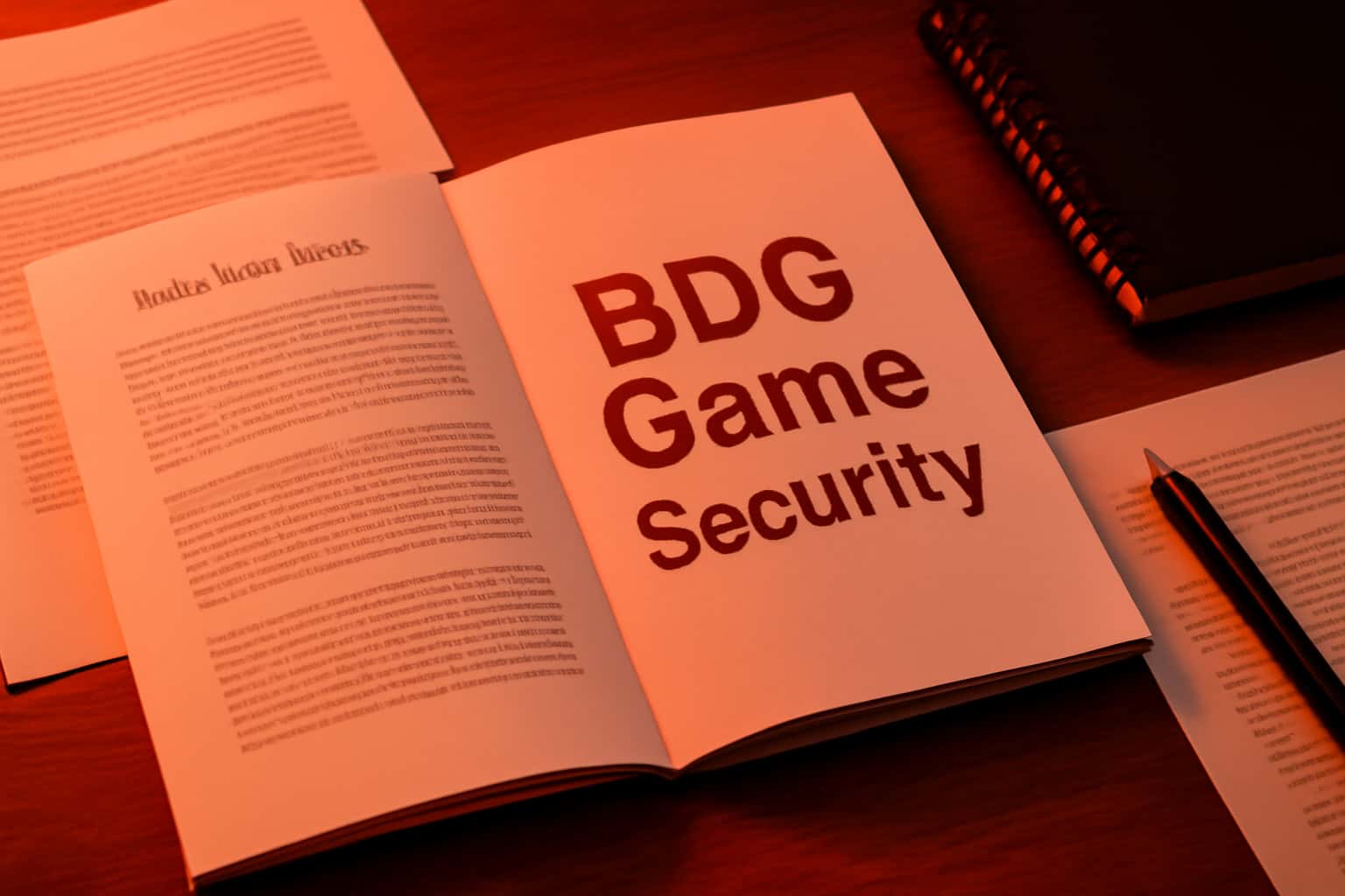 A high-tech visualization representing BDG Game security documentation with a professional design.