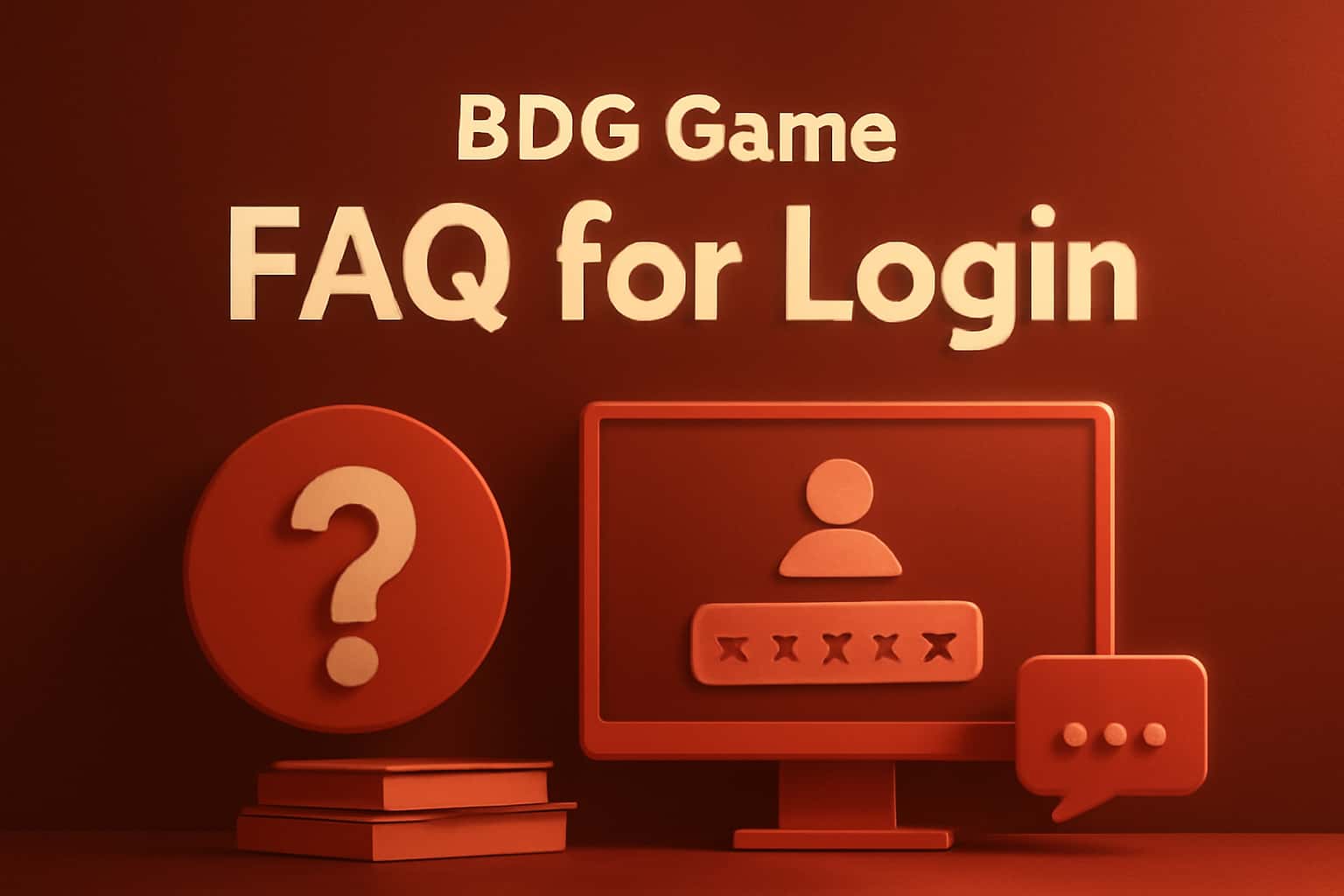 A professional informational scene regarding BDG Game Login FAQs.