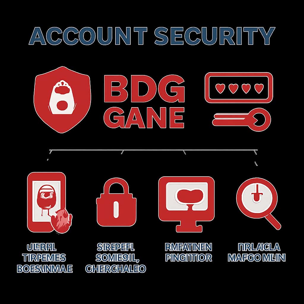 An illustration showing security measures for BDG Game.