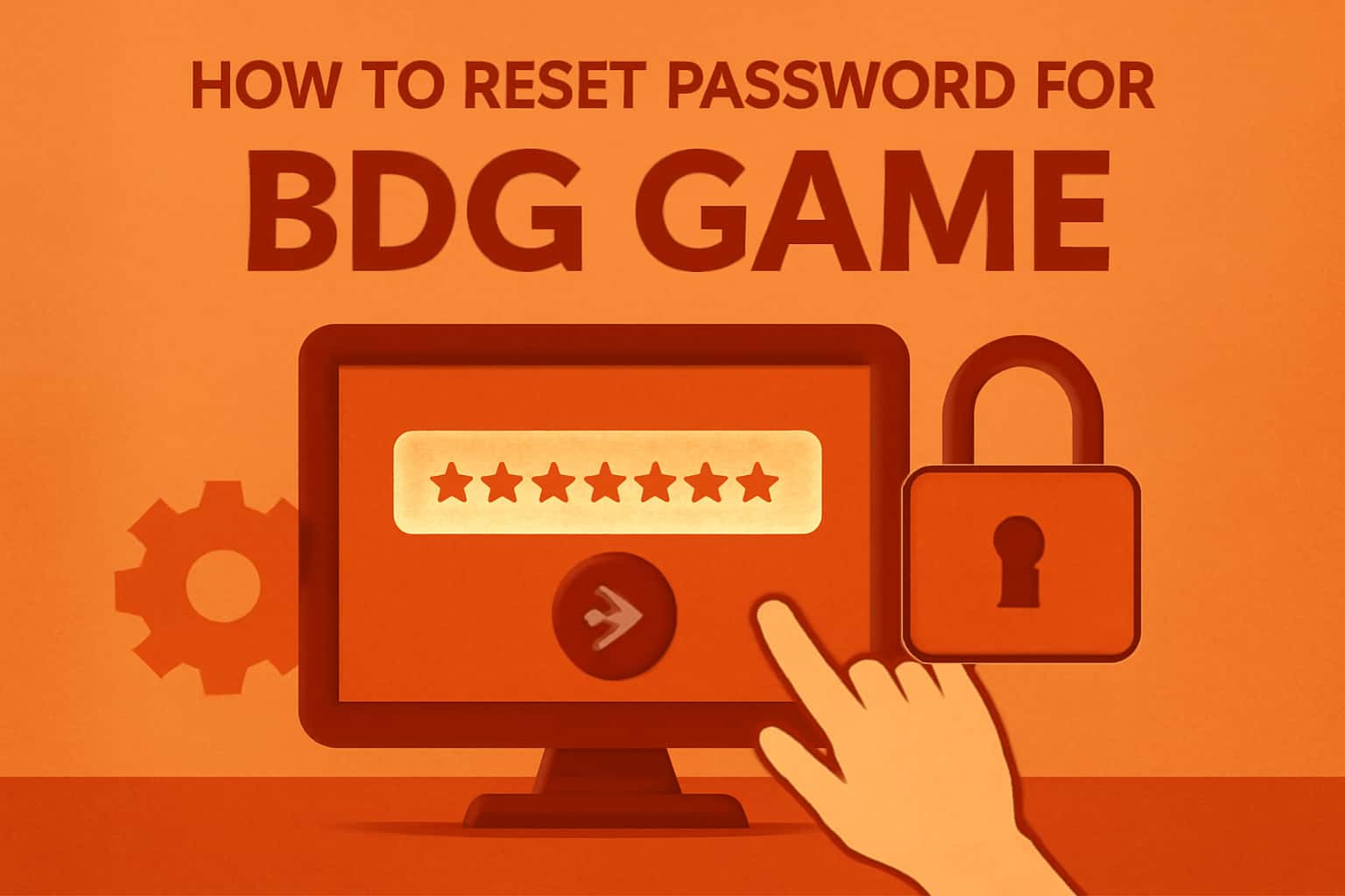 An informational image illustrating the process of resetting a password for BDG Game.