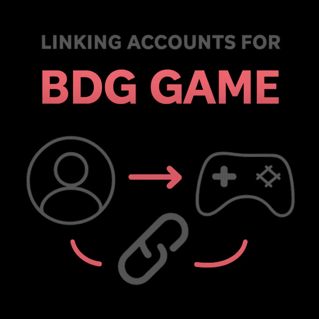 An educational diagram depicting the process of linking accounts for BDG Game.