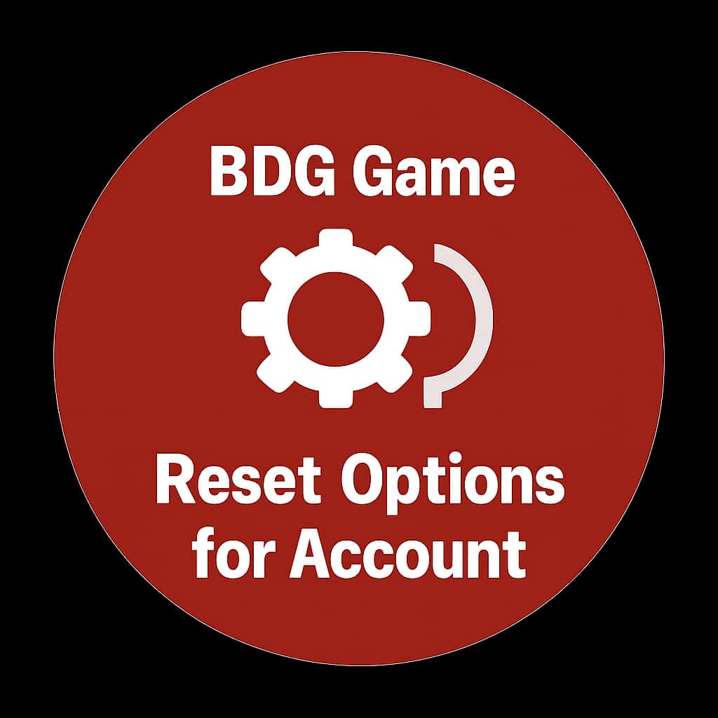 An icon illustrating account reset options for BDG Game.