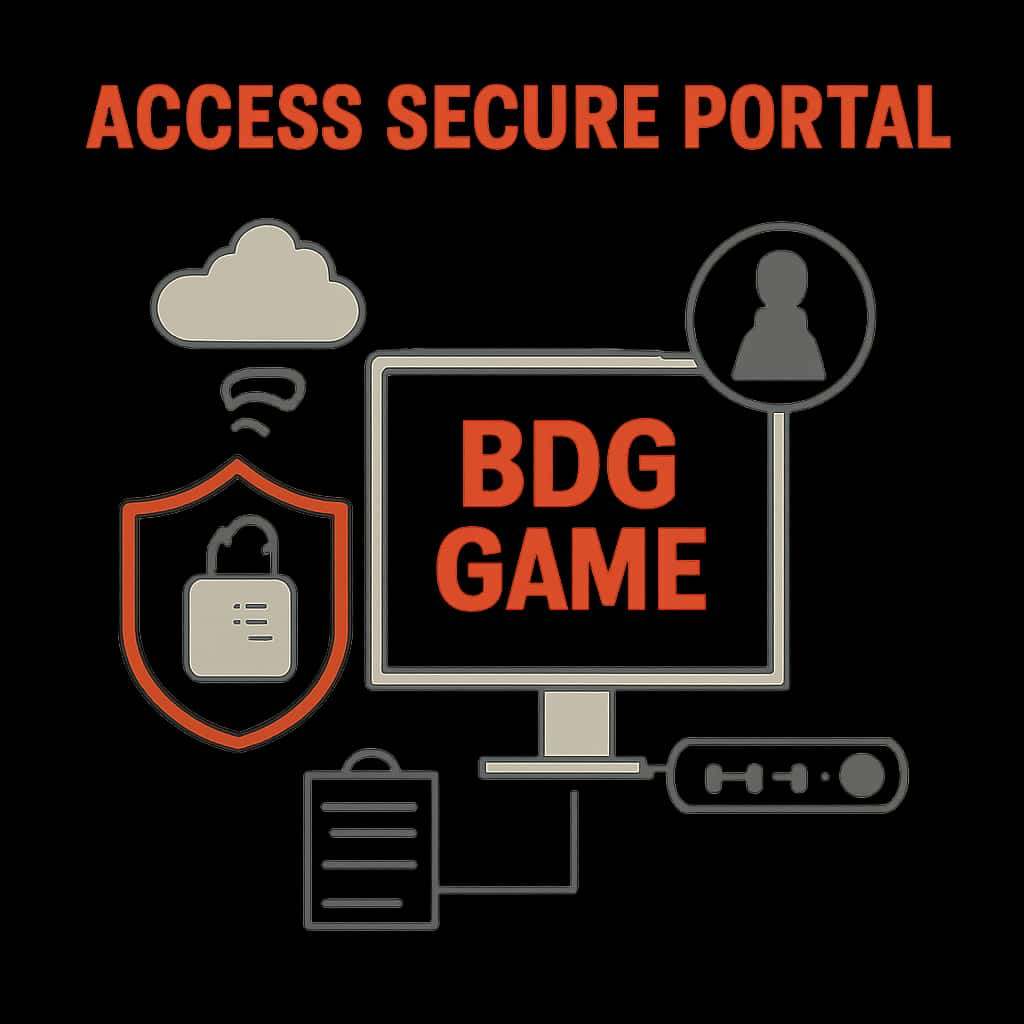 An educational diagram illustrating secure login steps for BDG Game.