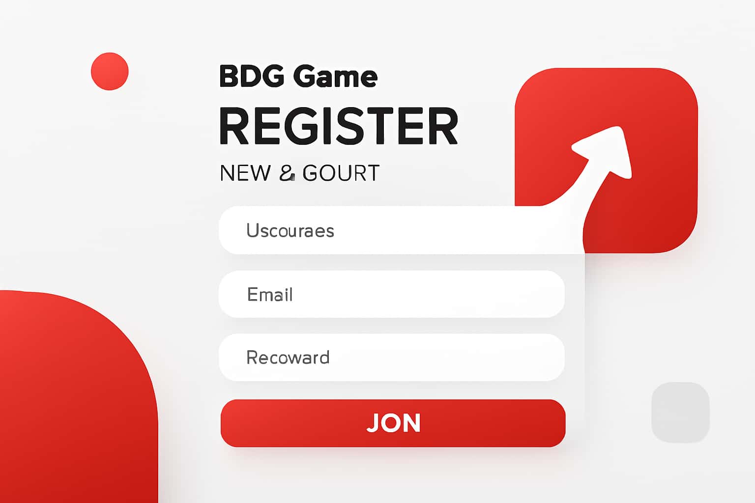 BDG Game Register - New Account Interface