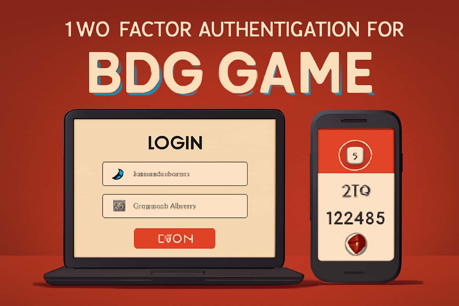 An informative representation of Two-Factor Authentication for BDG Game with secure icons.
