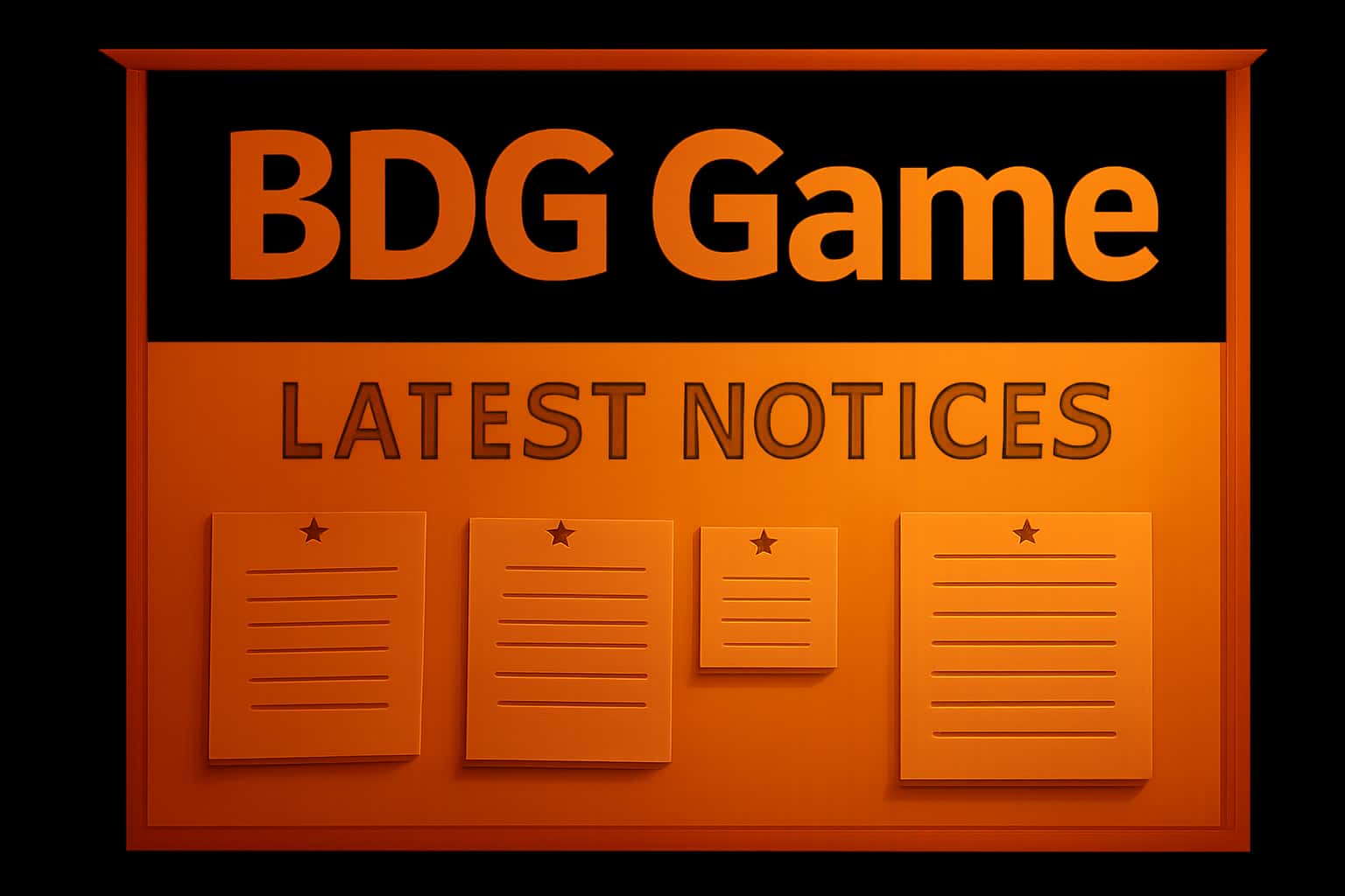 Visual representation of the Latest BDG Game Notices page.